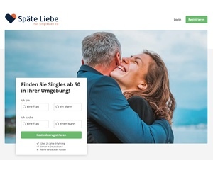 Screenshot spaete-liebe.de